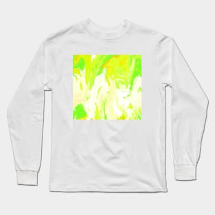 Contemporary Green Abstract Long Sleeve T-Shirt